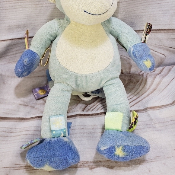 Taggies Blue Monkey Plush Musical Pull Crib Toy Velour 13 Inch Mary Meyer Baby - Picture 3 of 10
